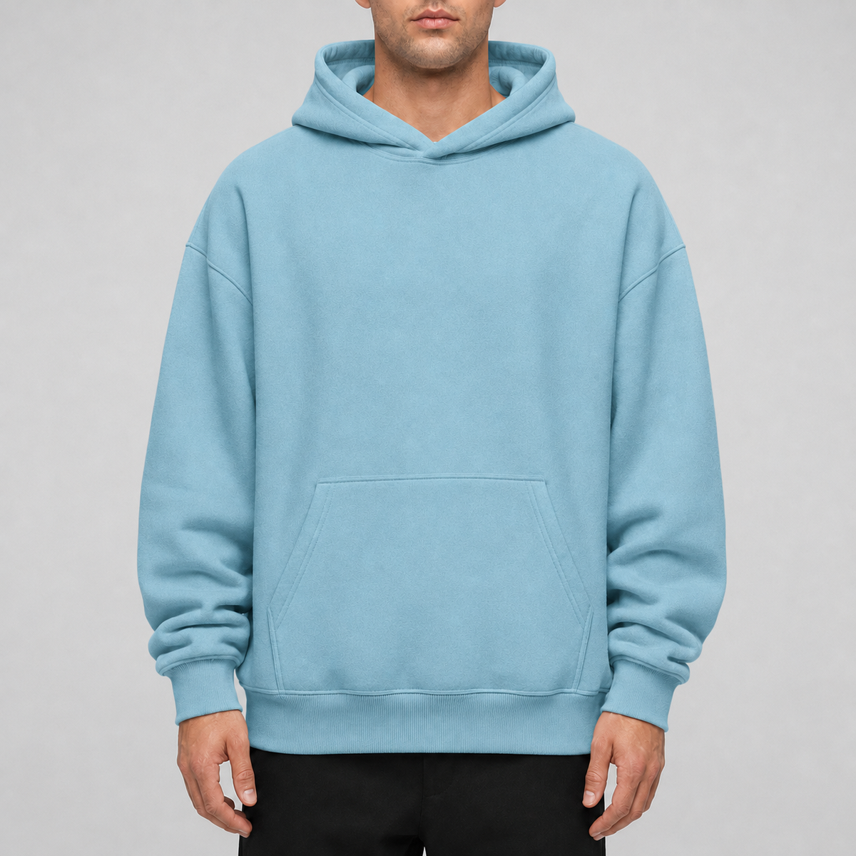 Fluffy Oversize Hoodie mit Druck
