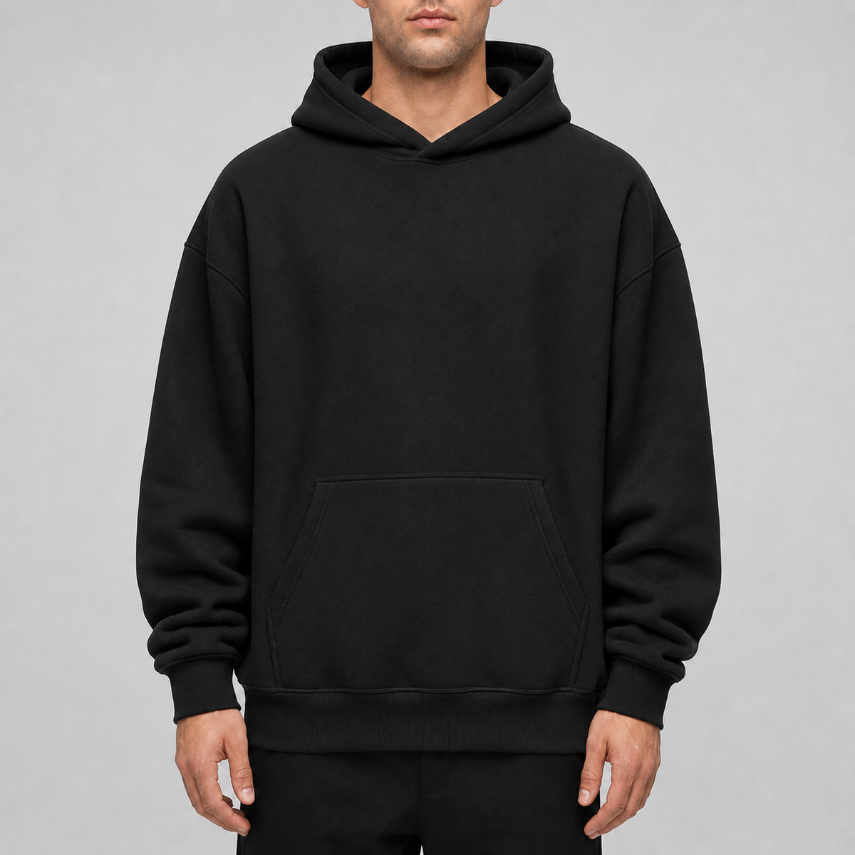 Fluffy Oversize Hoodie mit Druck
