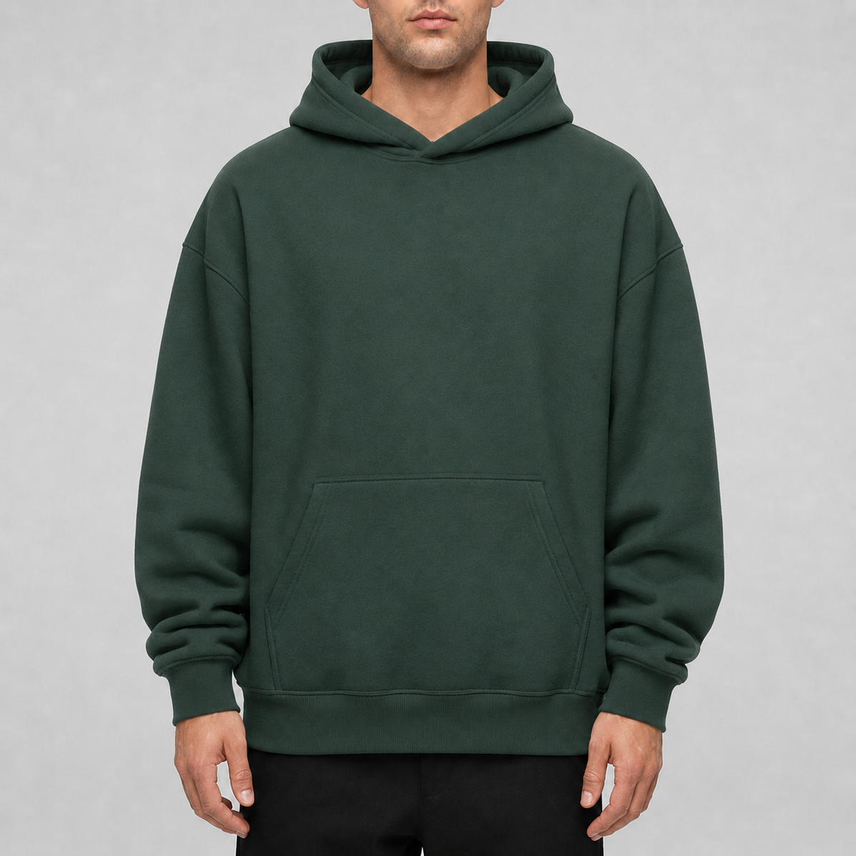 Fluffy Oversize Hoodie mit Druck