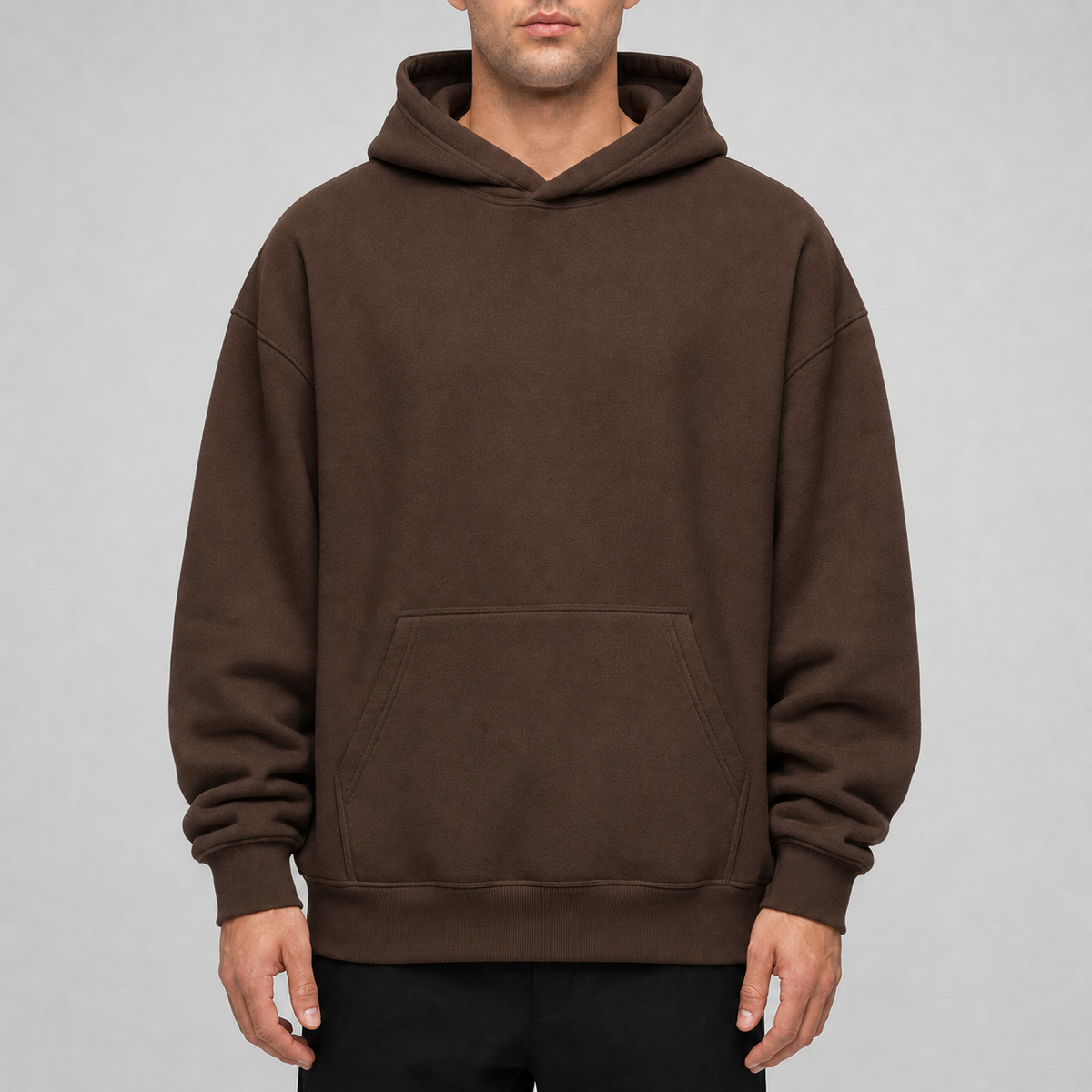 Fluffy Oversize Hoodie mit Druck