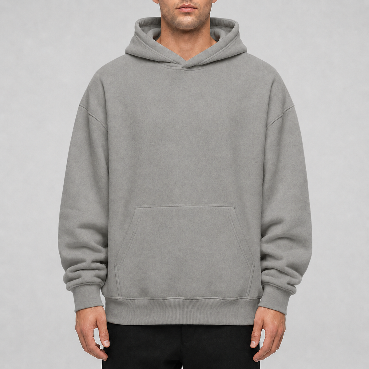 Fluffy Oversize Hoodie mit Druck
