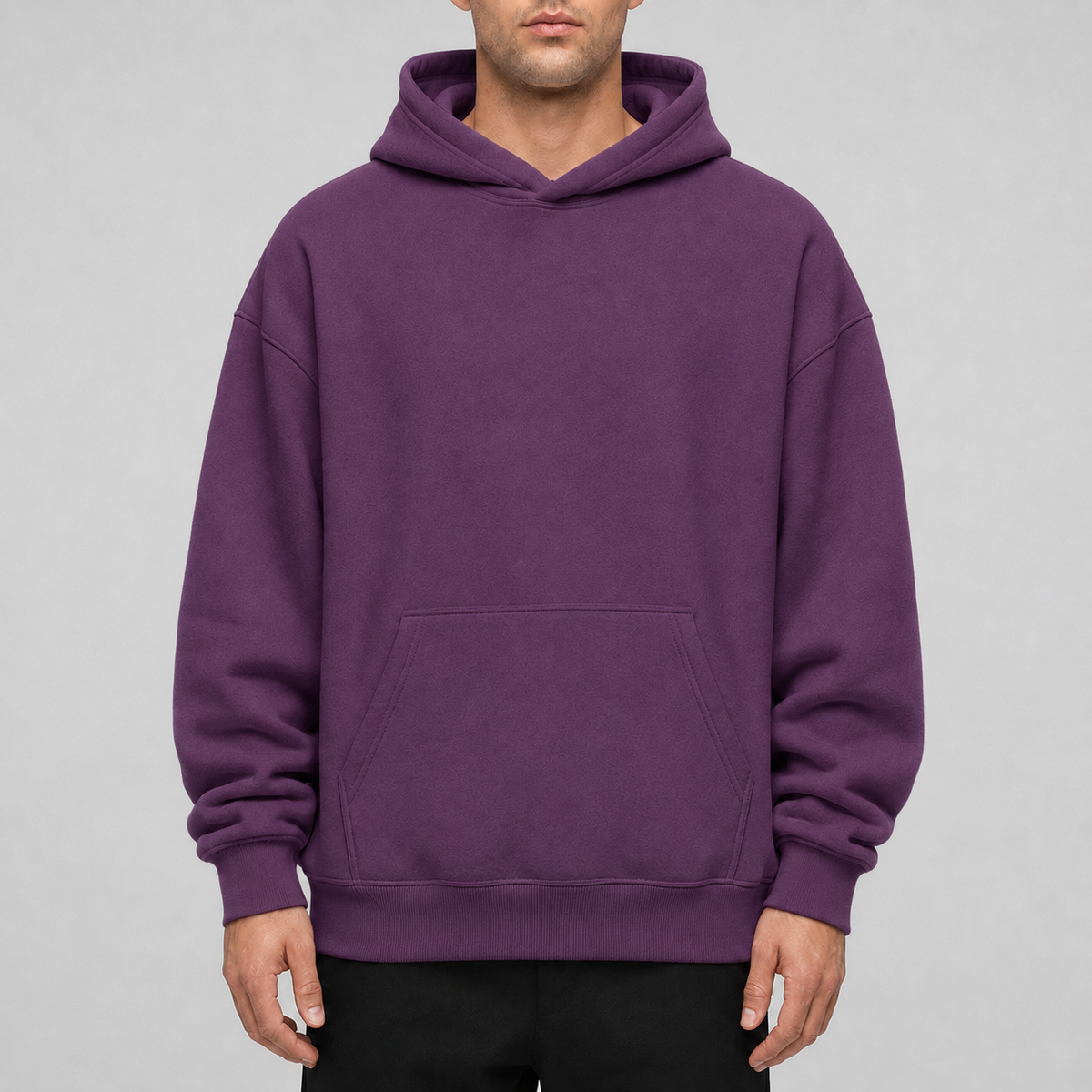 Fluffy Oversize Hoodie mit Druck