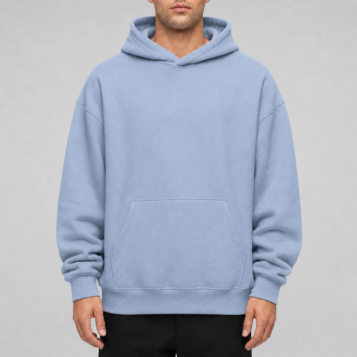 Fluffy Oversize Hoodie mit Druck