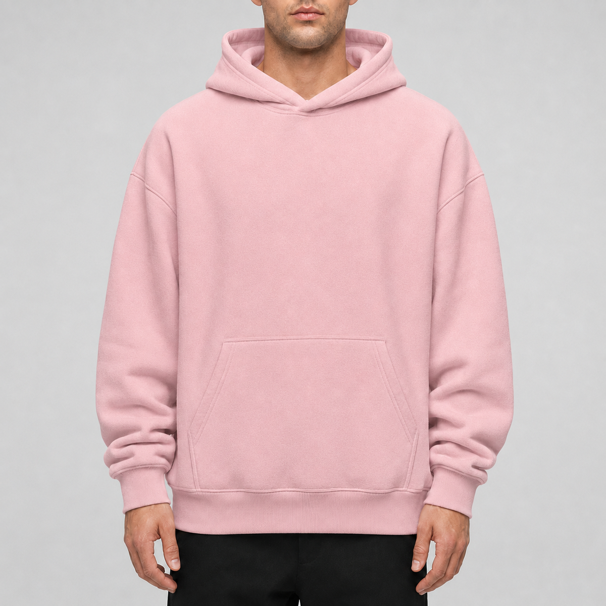 Fluffy Oversize Hoodie mit Druck