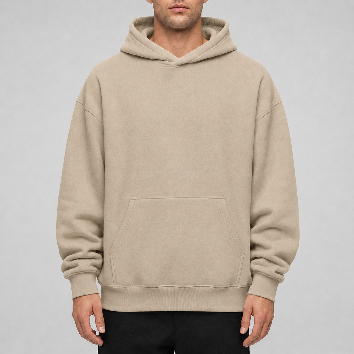 Fluffy Oversize Hoodie mit Druck